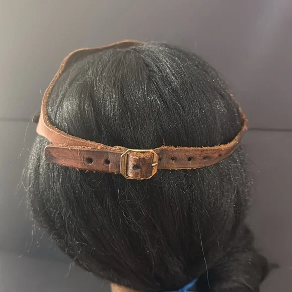 Vintage Leather Tooled USMC Leather Visor - Picture 5 of 15